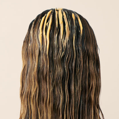 Back label of Christophe Robin Golden Blonde hair treatment showing ingredients