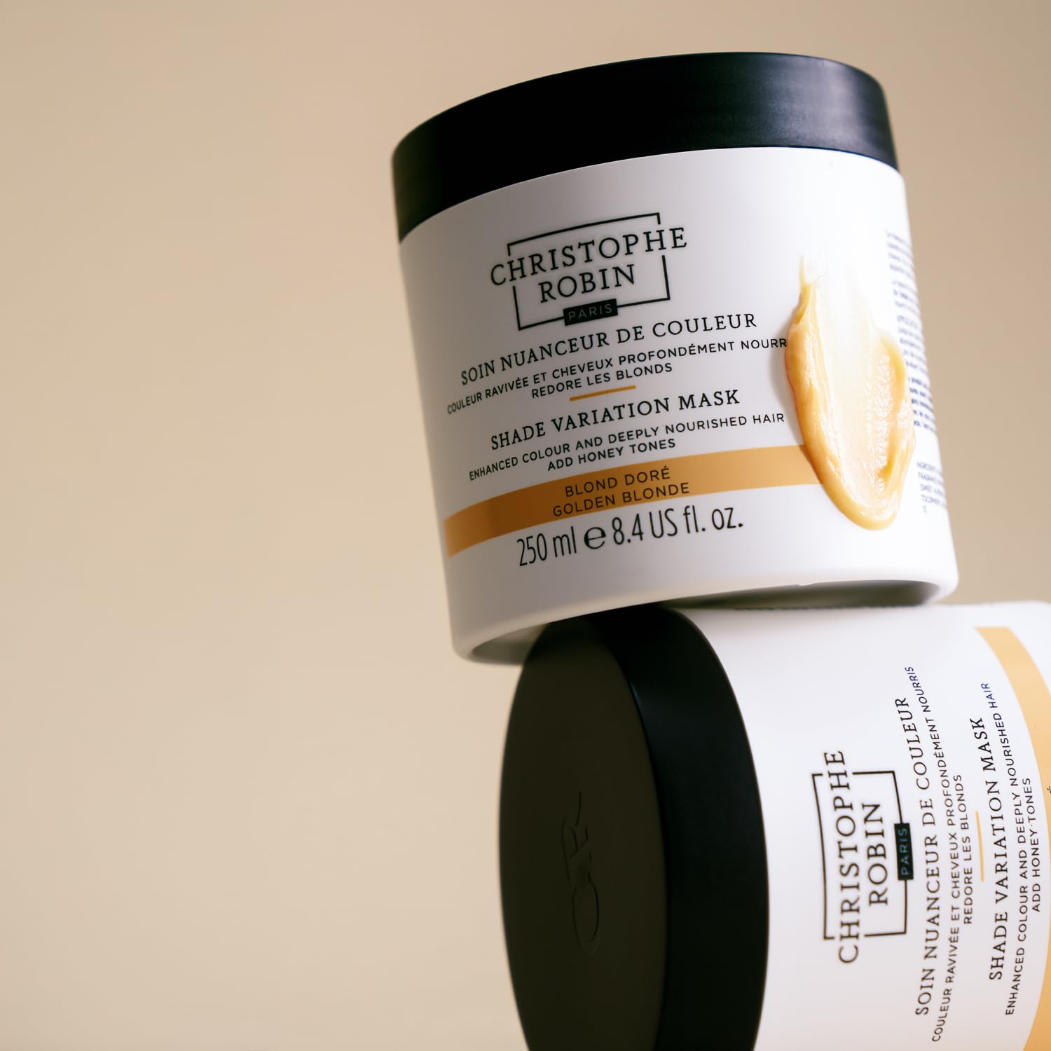 Christophe Robin natural origin ingredients hair mask container graphics