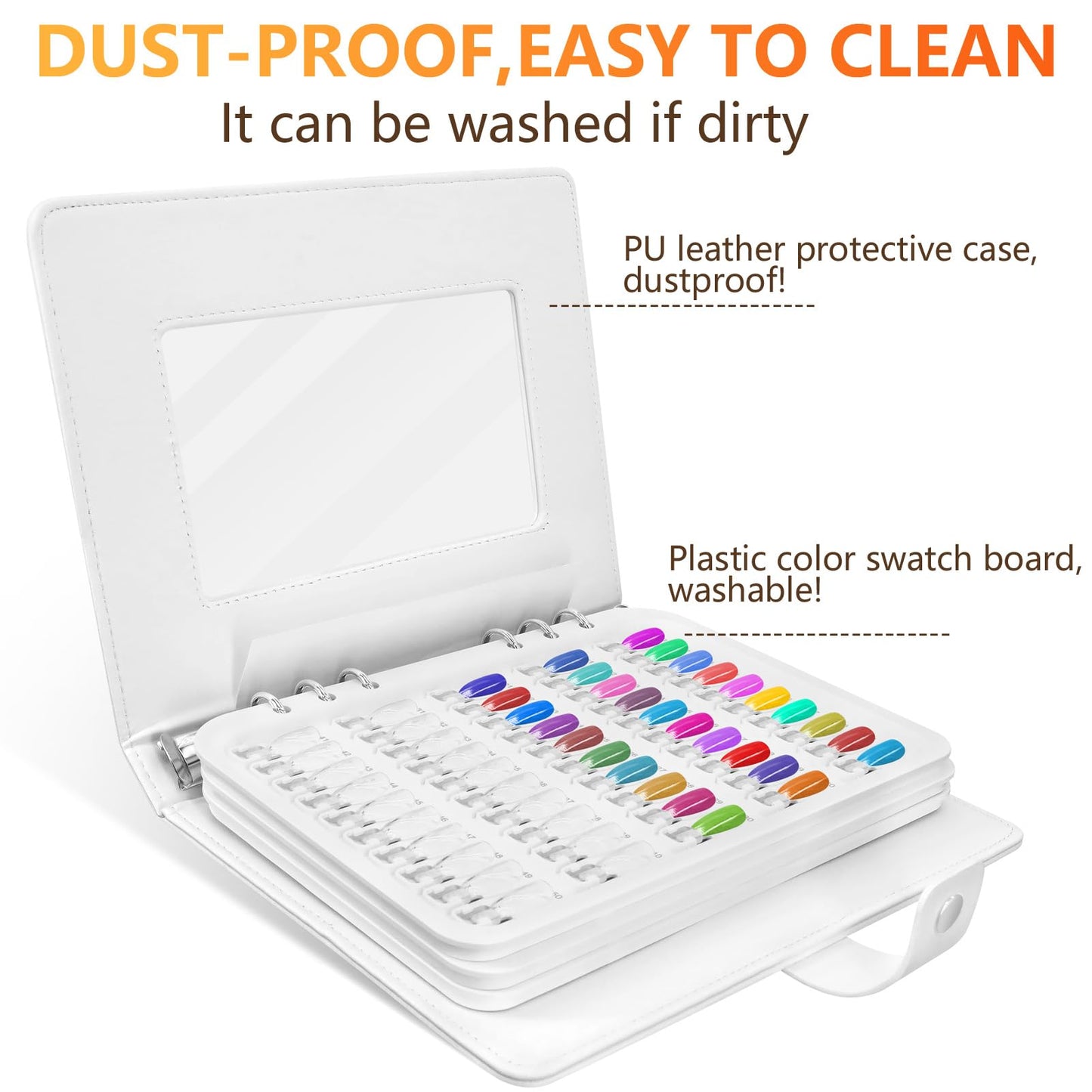 Rear view of the IÂ·BÂ·N G nail polish organizer book