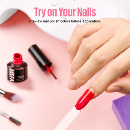 Clear acrylic nail sample sticks for polish color testing