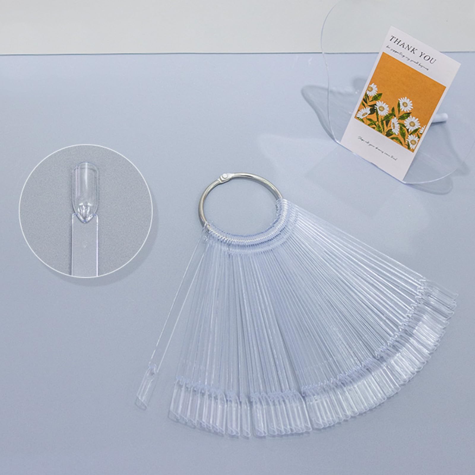 Professional nail salon sample presentation with swatch sticks