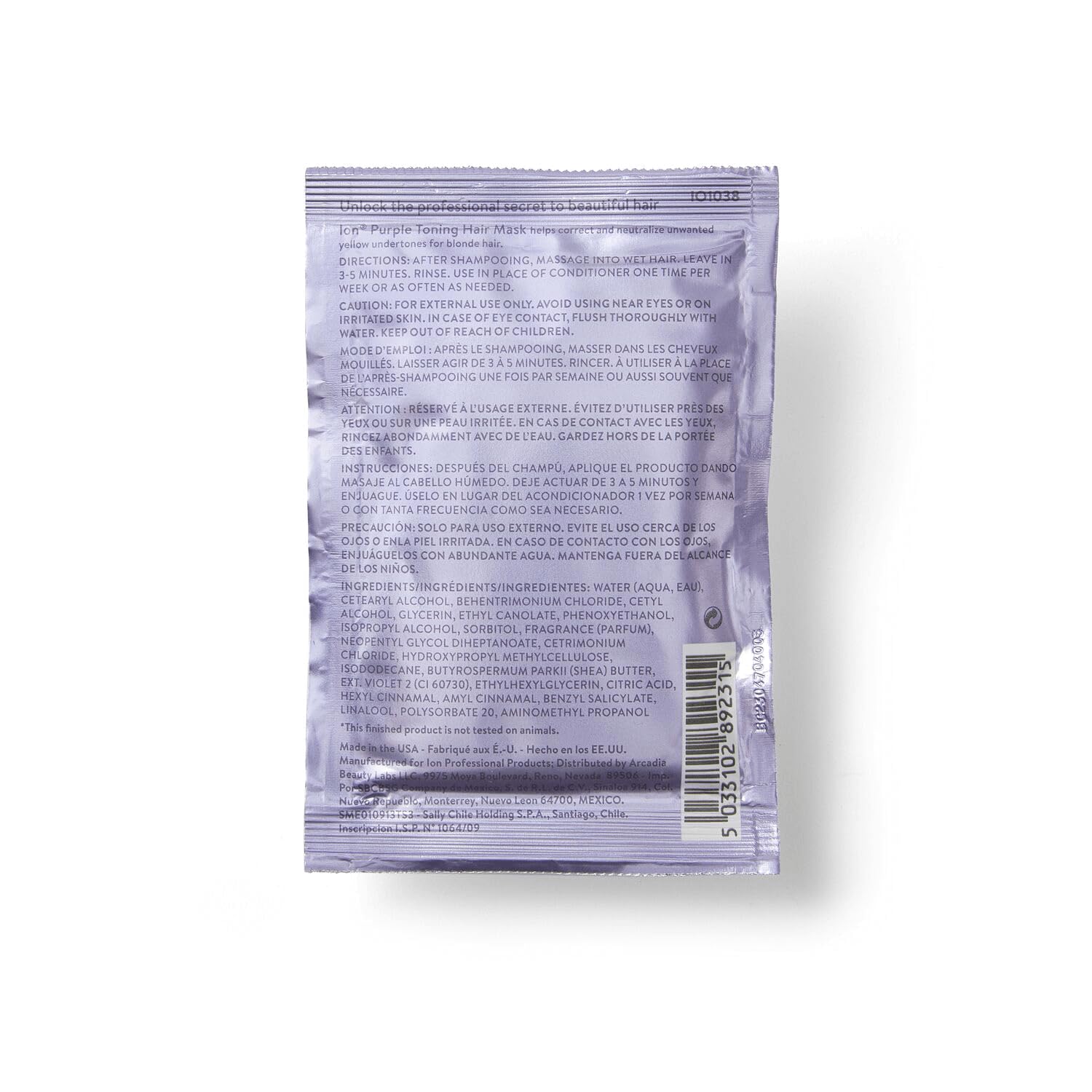 Ultra pigmented violet hair treatment cream texture by Ion Blonde Solutions