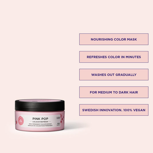 Maria Nila Pink Pop semi permanent color mask one hundred milliliters product label