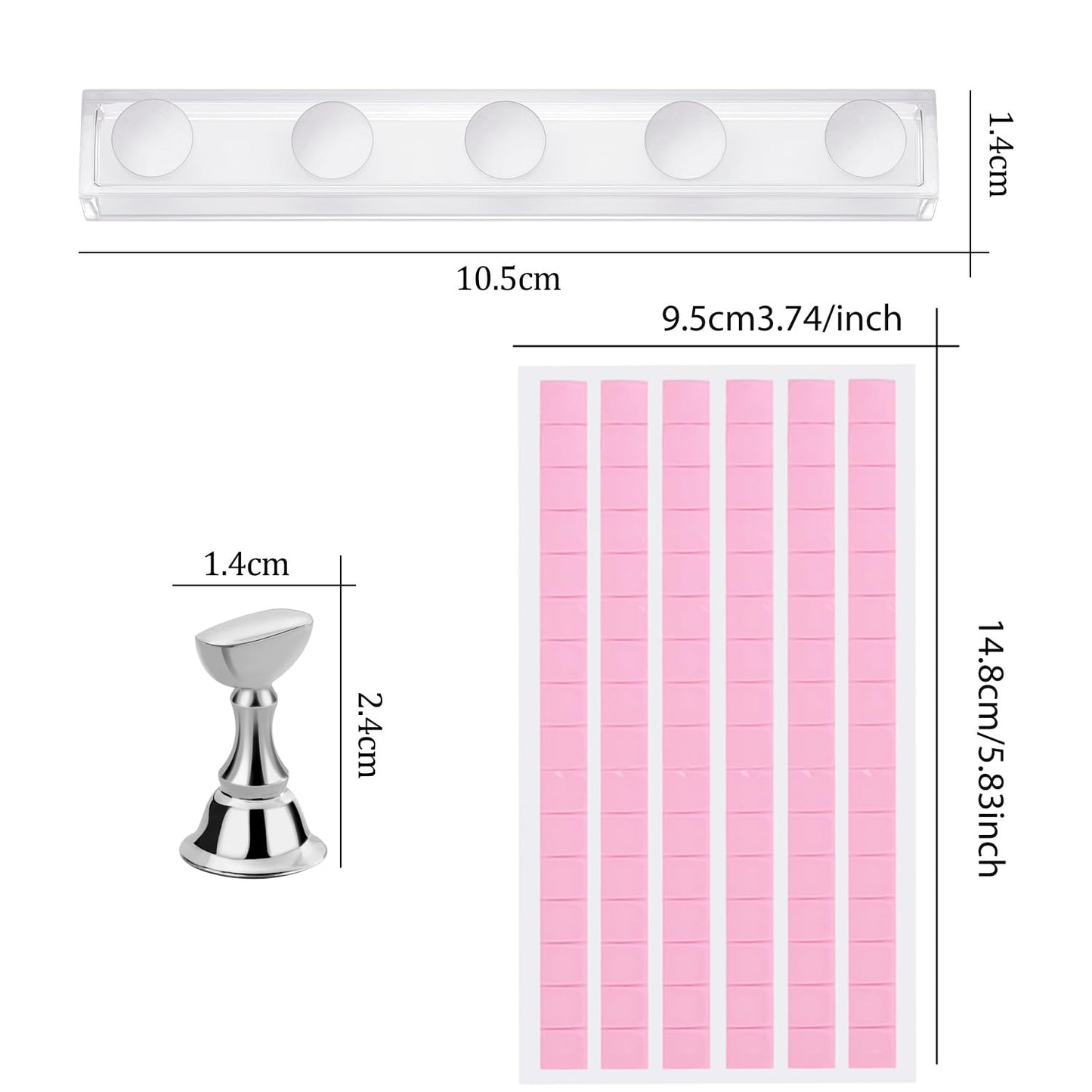 Etercycle nail art holder kit for professional manicure practice