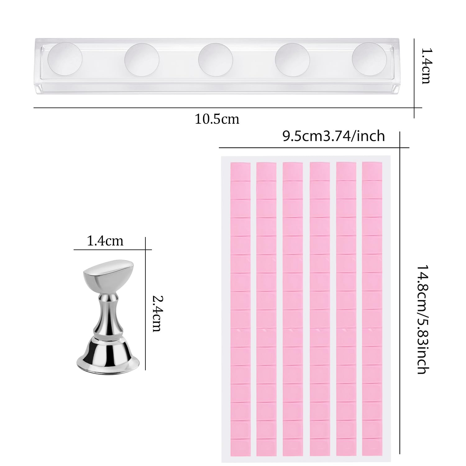Etercycle nail art holder kit for professional manicure practice