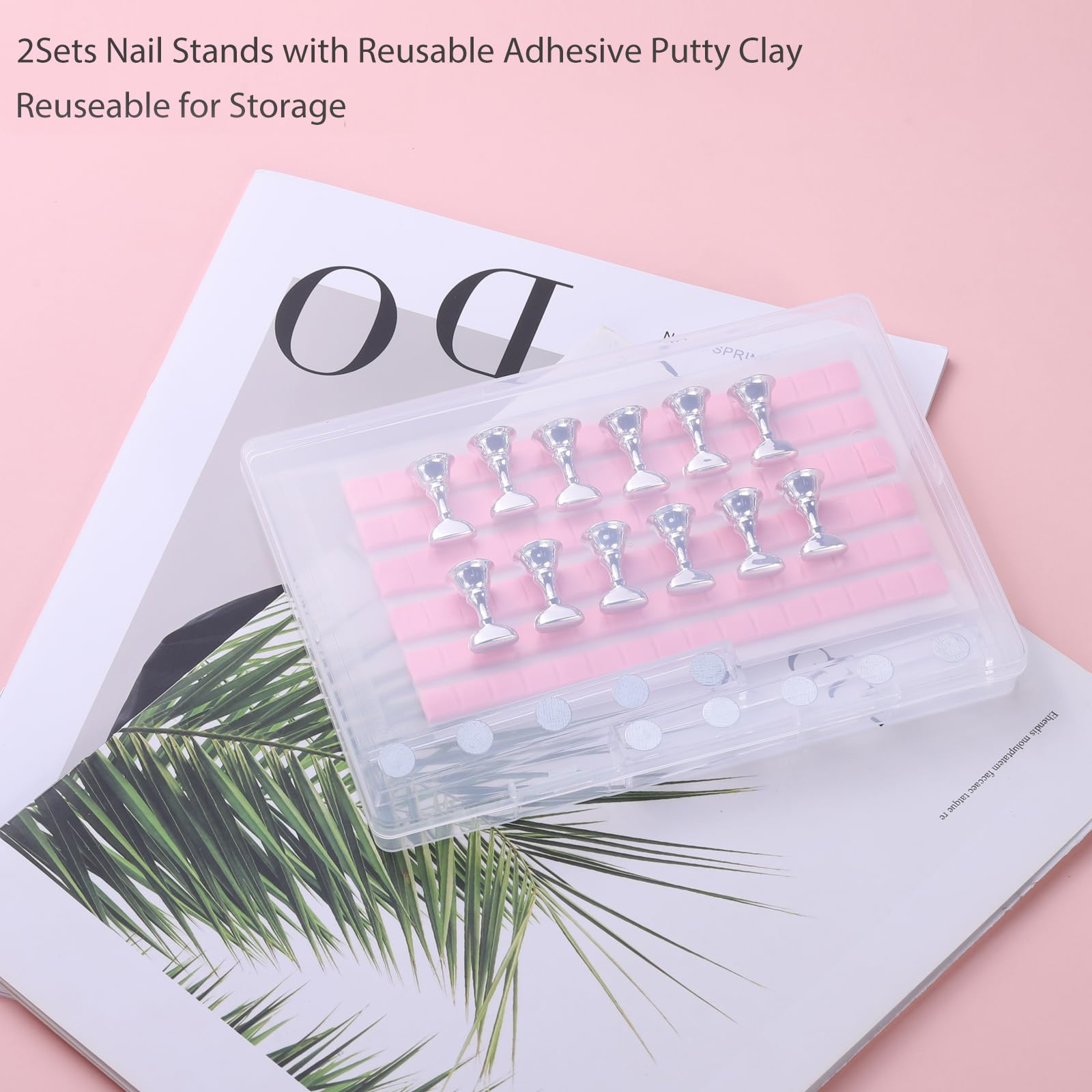 Close up of magnetic nail exercisers for painting nails