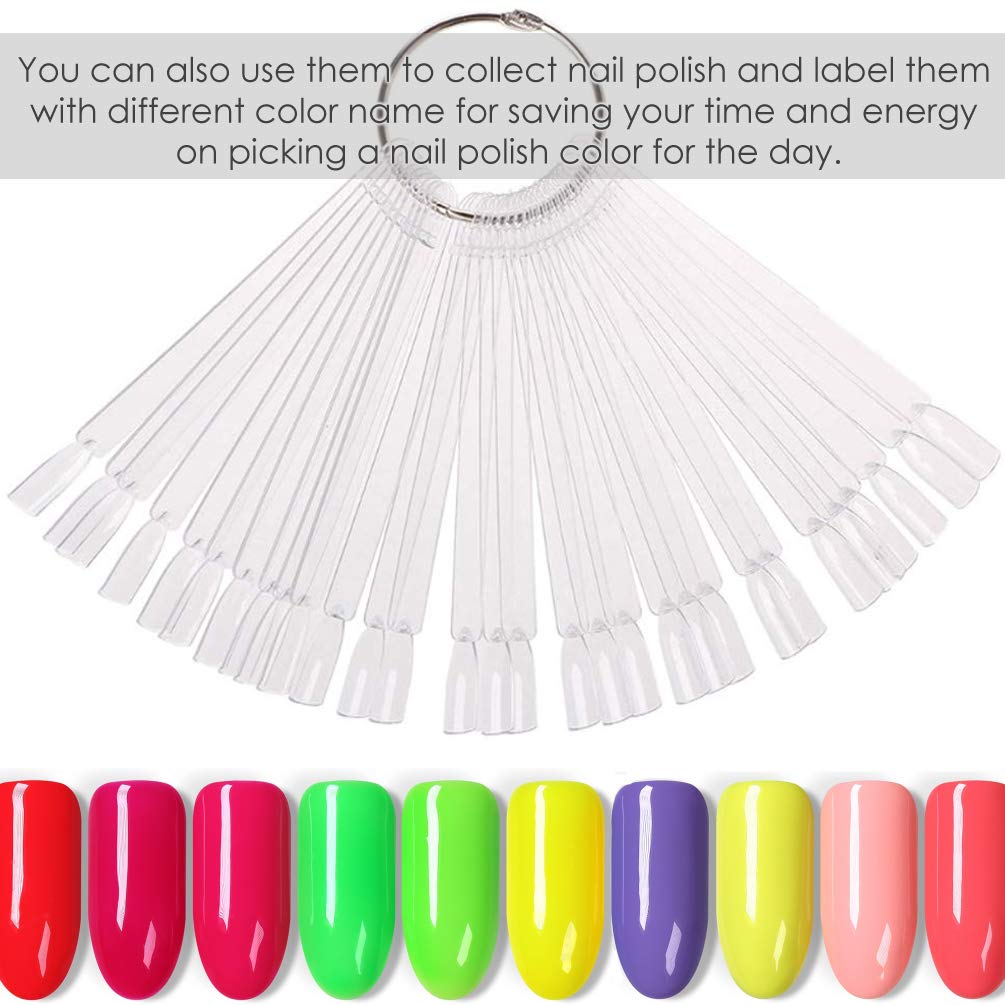 Kingmas nail art color display sticks in a fan shape