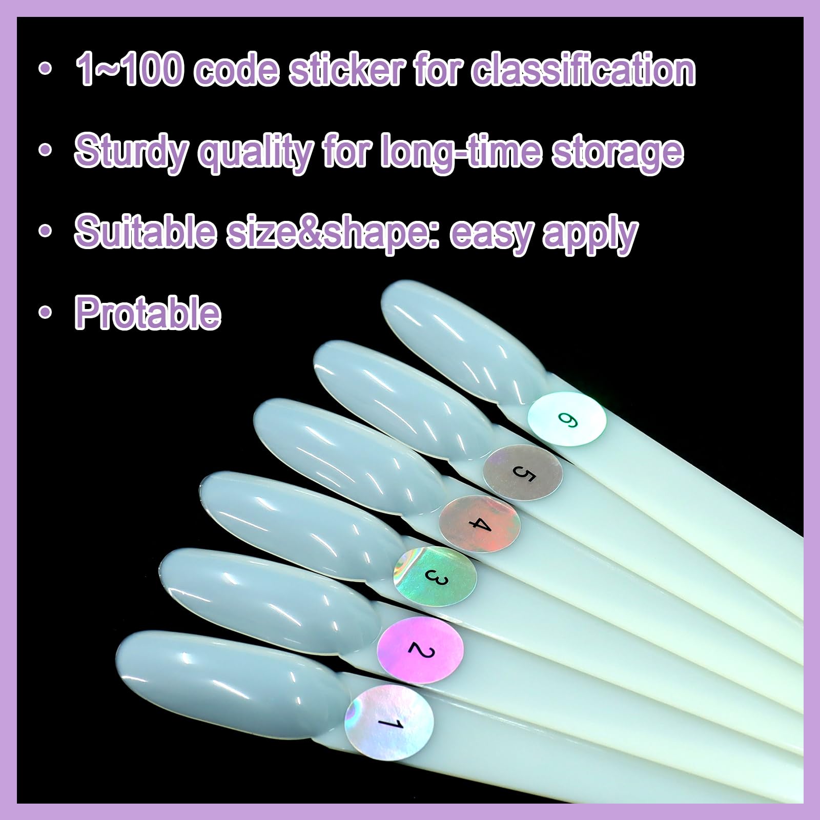 Clear plastic storage case for nail art practice tips