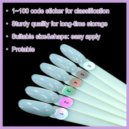 Clear plastic storage case for nail art practice tips