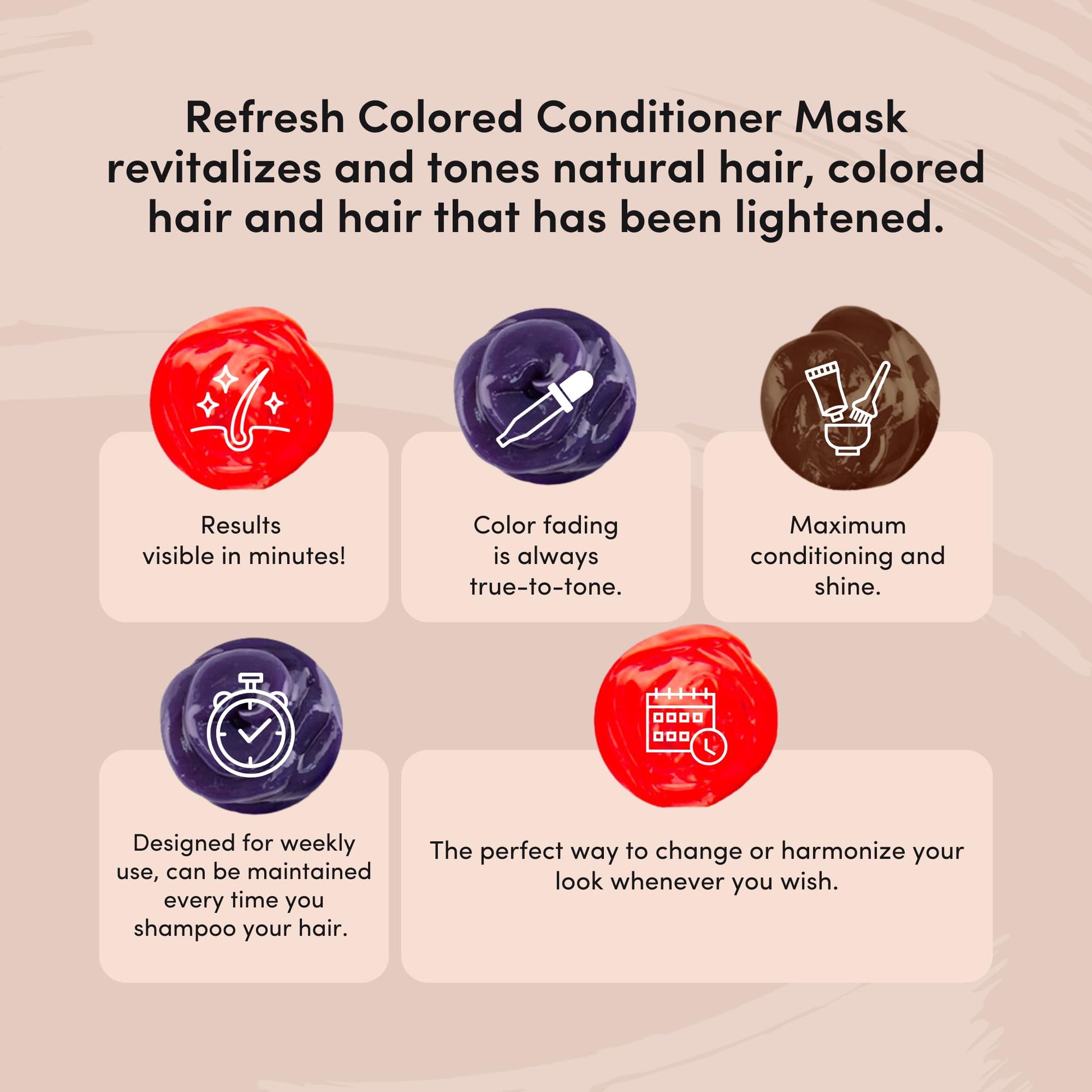 Authentic imported Lisap violet hair mask for salon quality color care at home.