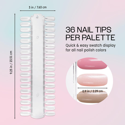 Ten pieces of clear nail polish swatch palettes by Pana