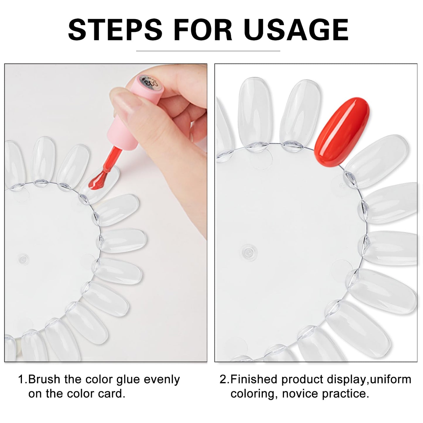Professional nail polish display wheel for gel color testing