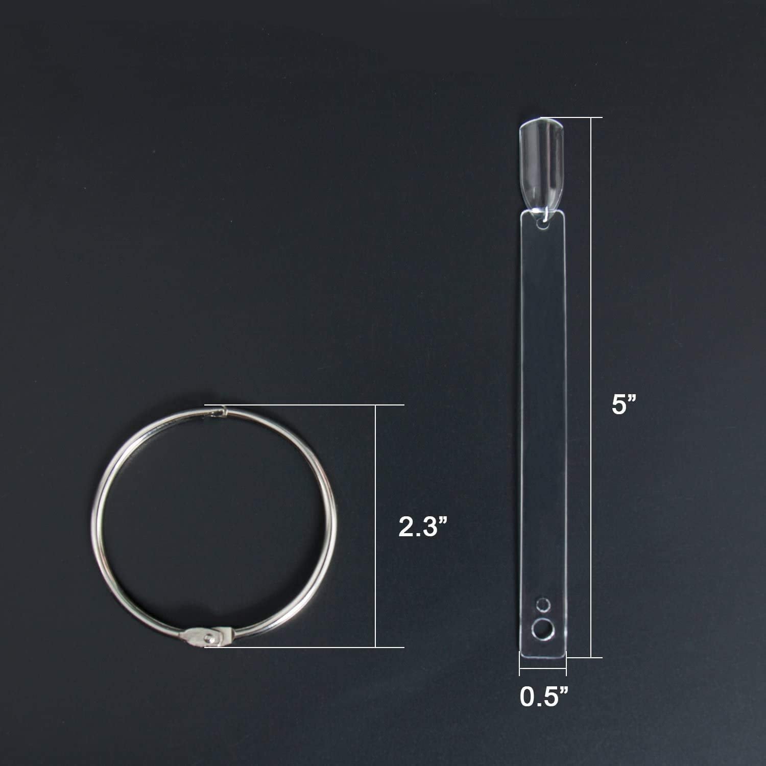 Fan shaped false nail tips for salon color display