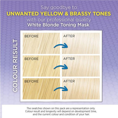 Professional hair toner for natural bleached highlighted and gray hair textures