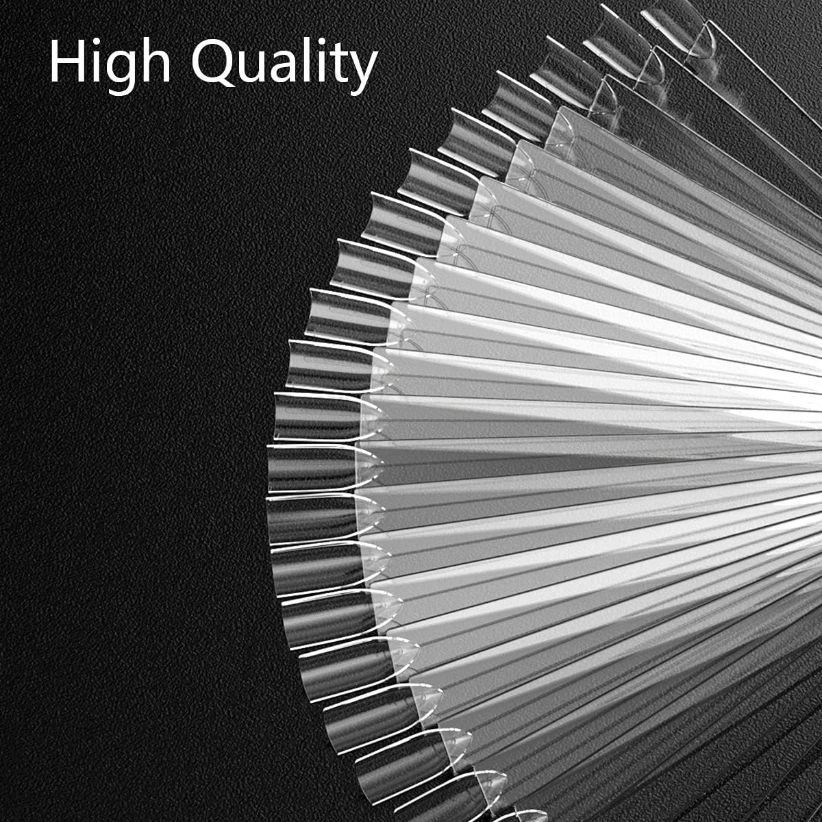 Clear fan shaped nail art display tips set