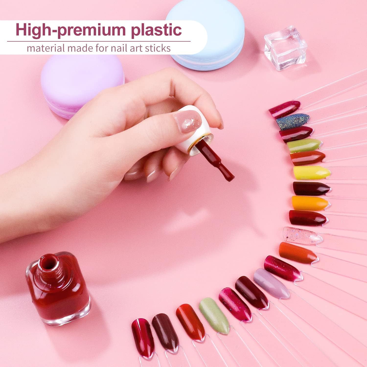Nail polish color chart sticks for gel polish