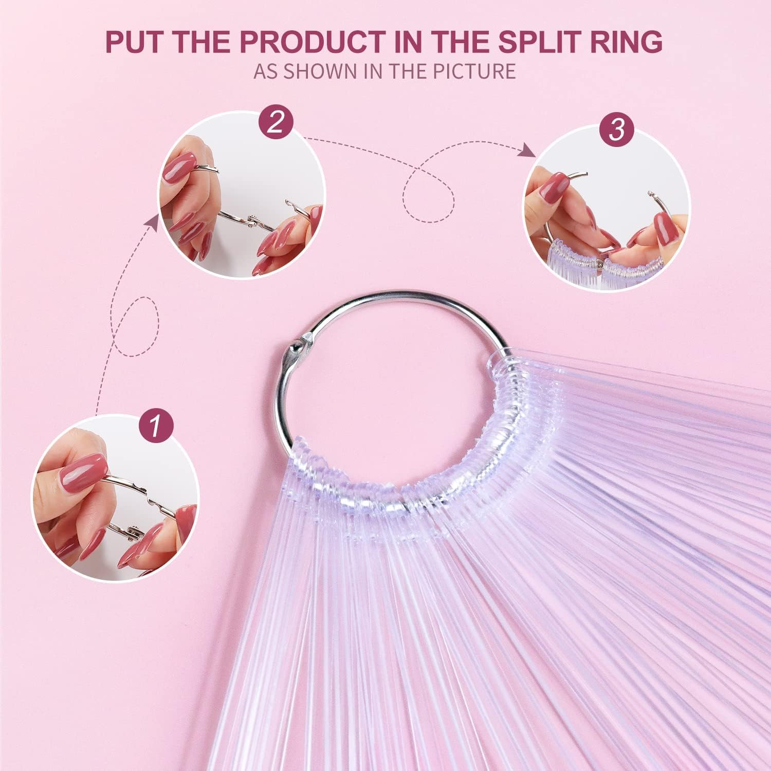 Transparent nail practice sticks for professional salon use