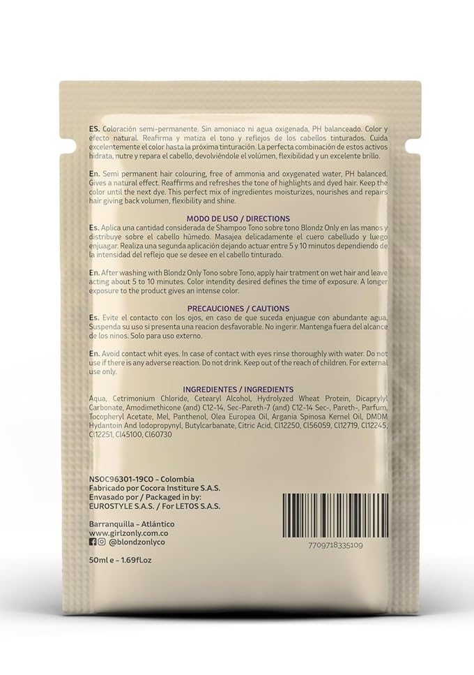 Blondz Only purple toner sachet for blonde hair