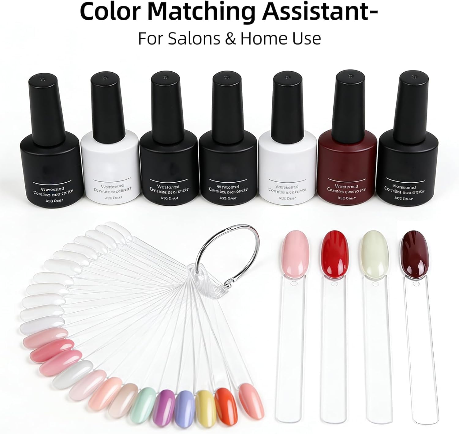 Novsix nail swatches with metal ring organizer