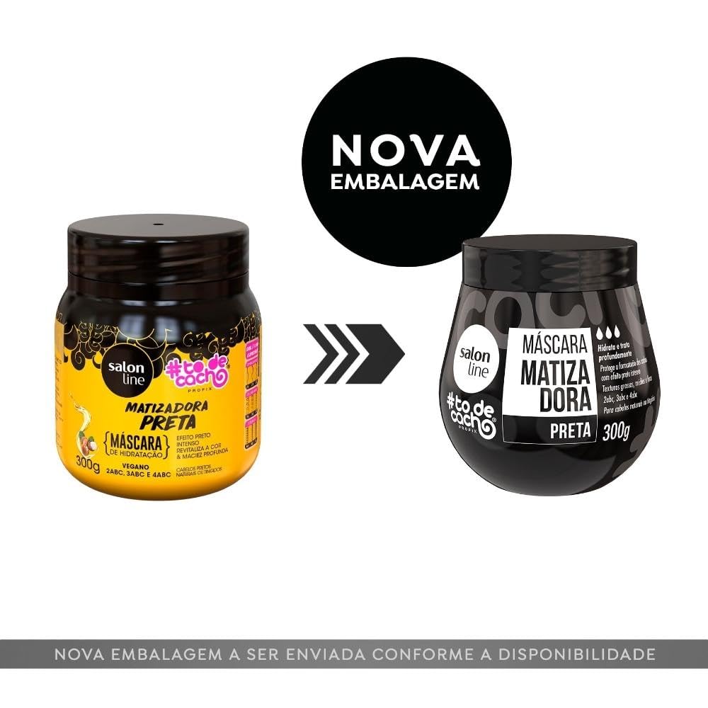 Salon Line imported black toning treatment jar for frizzy hair
