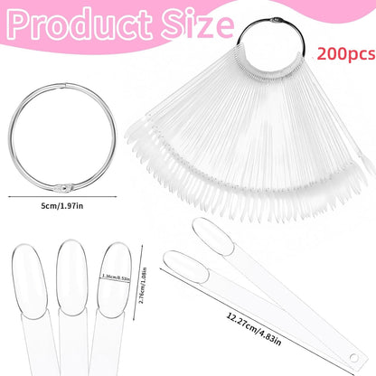 200 count clear nail color display kit