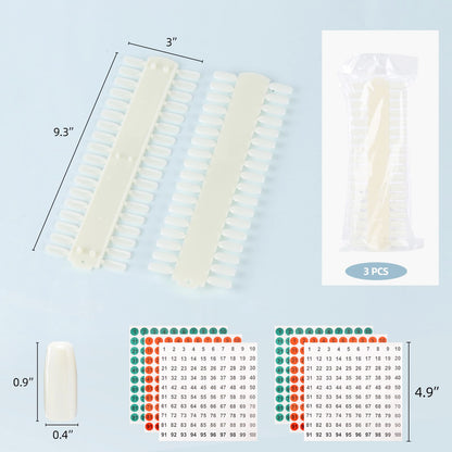 Professional salon nail color display tool with 216 tips