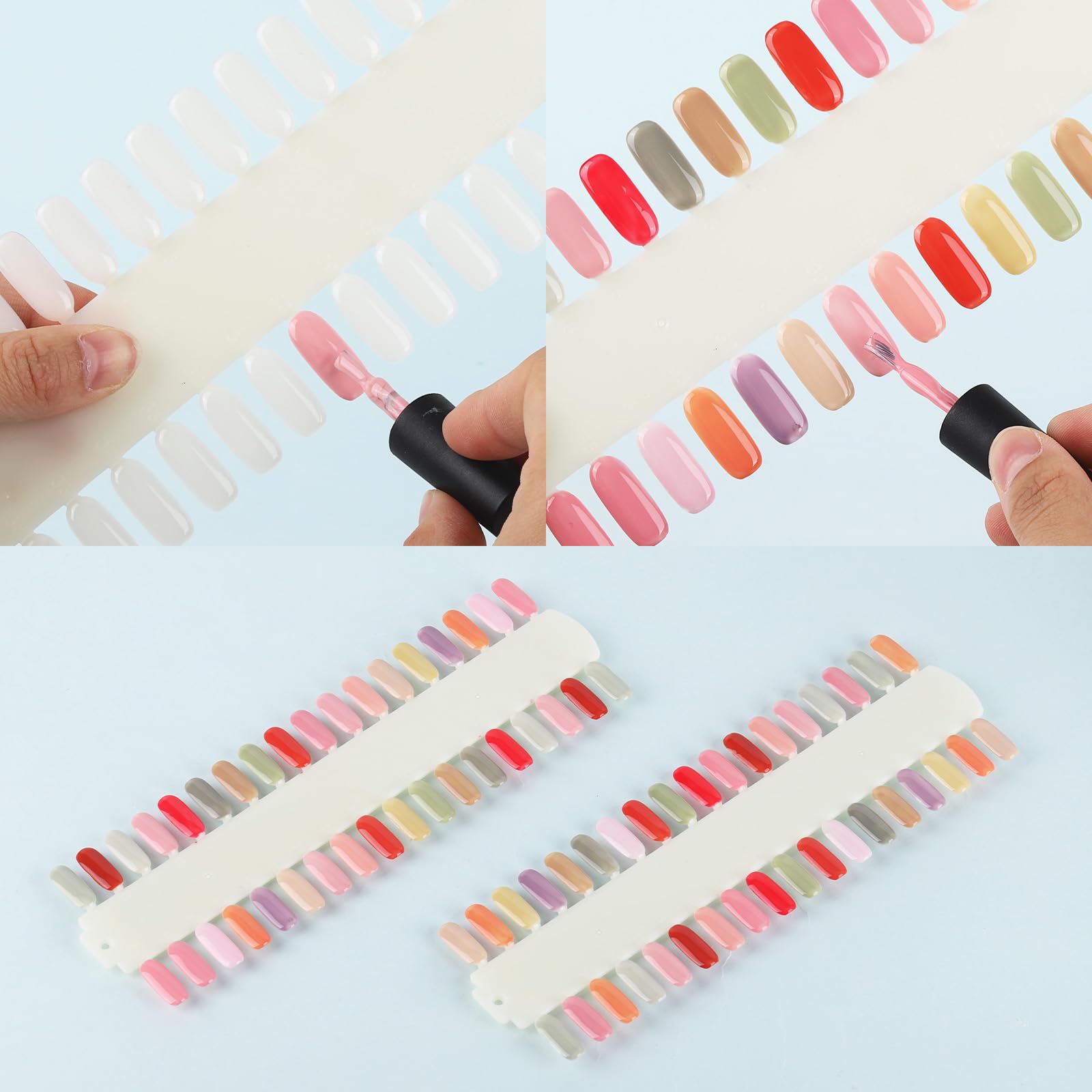 Top view of double layer nail polish sample display