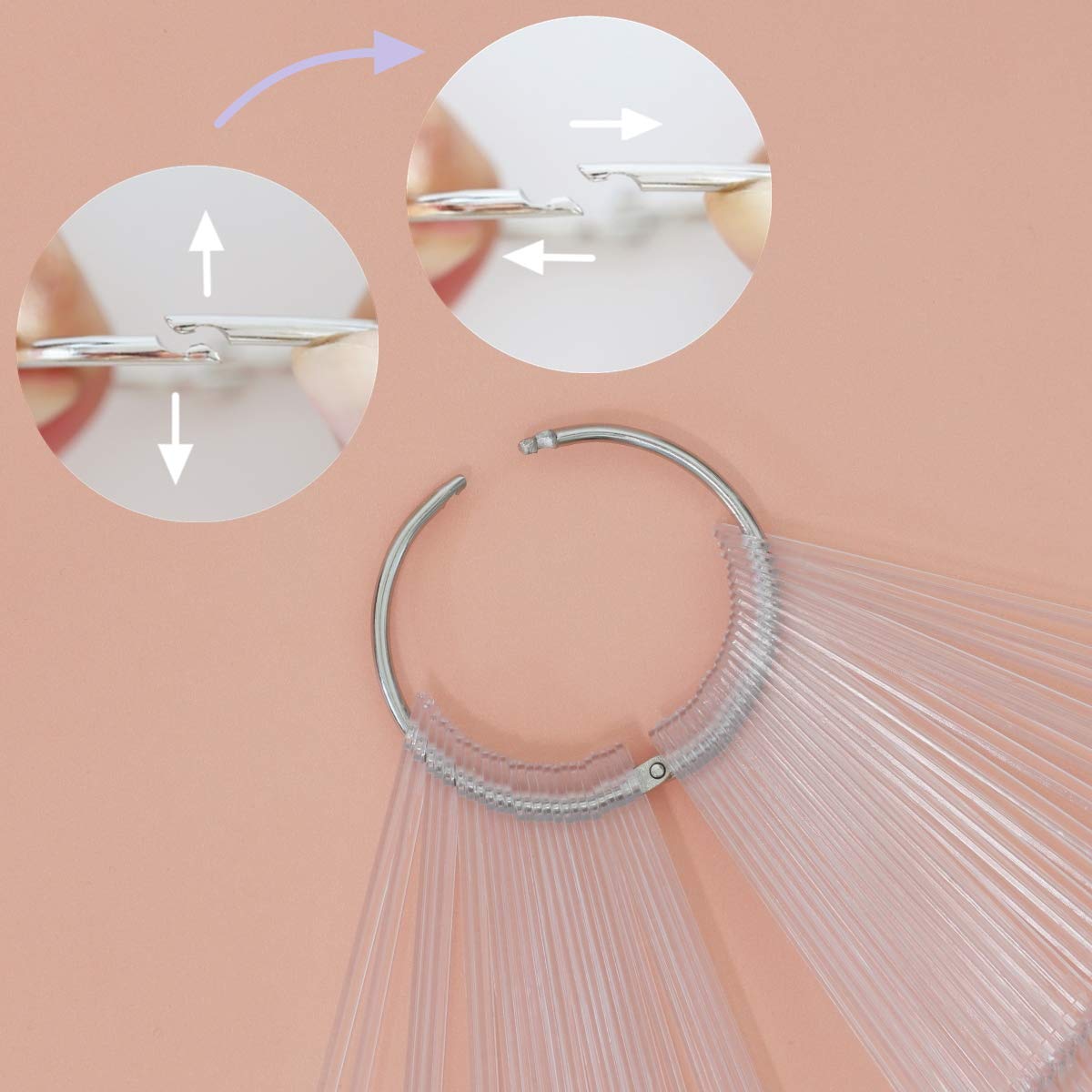 Durable plastic nail swatch sticks for gel and lacquer testing