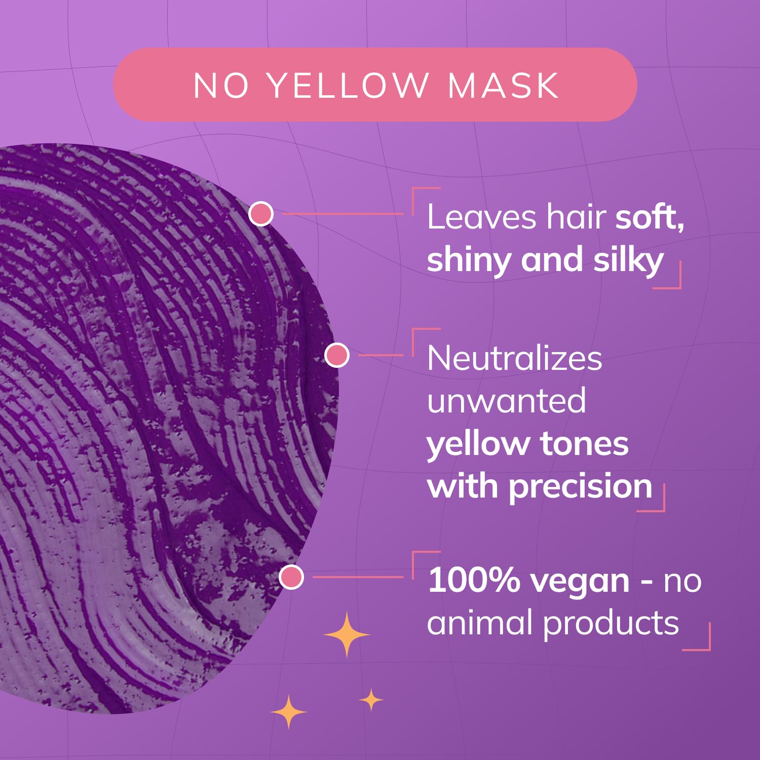 Fanola purple mask for silver and grey hair highlighting the deep conditioning benefits.