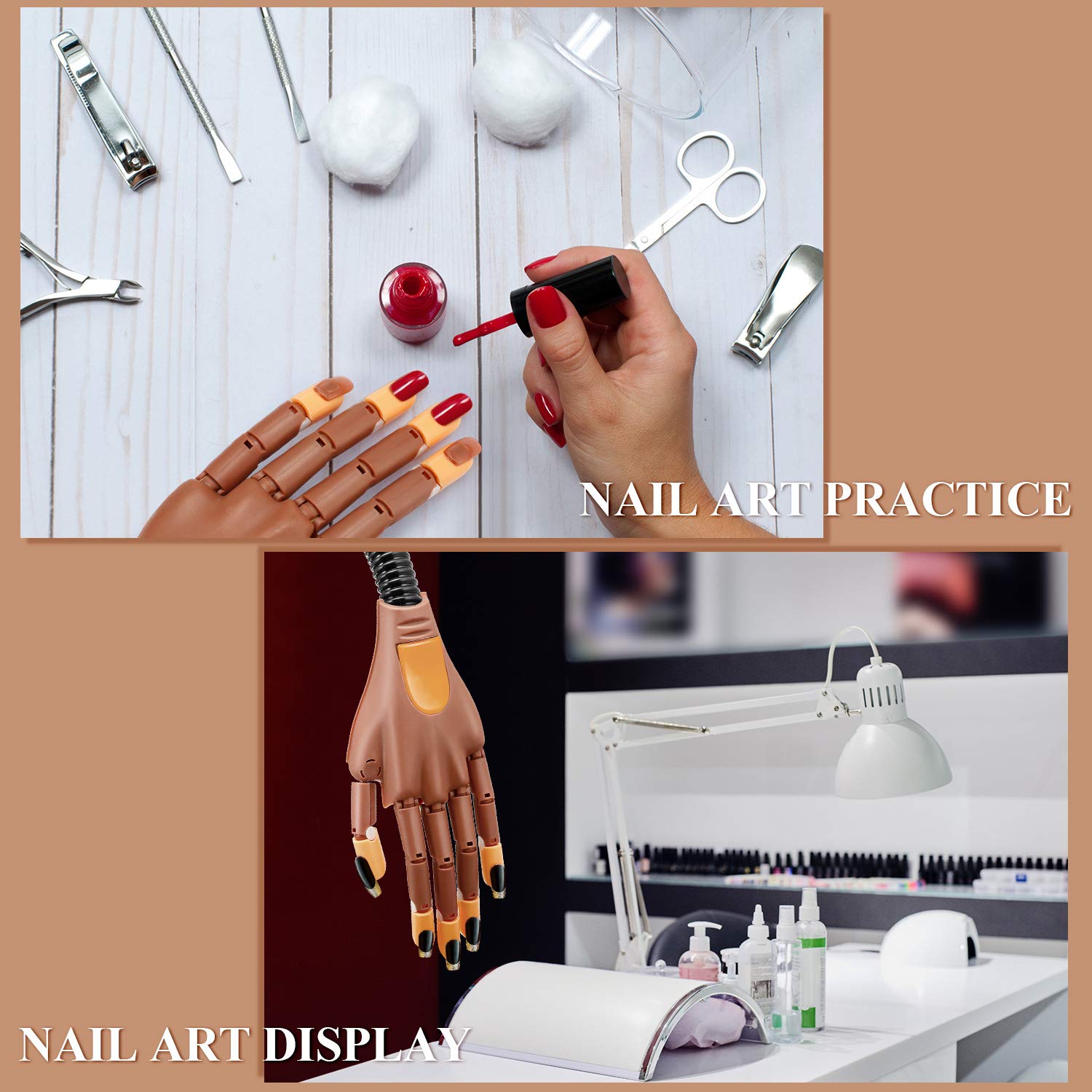 Side profile of Blulu refill nail tips for practice hands