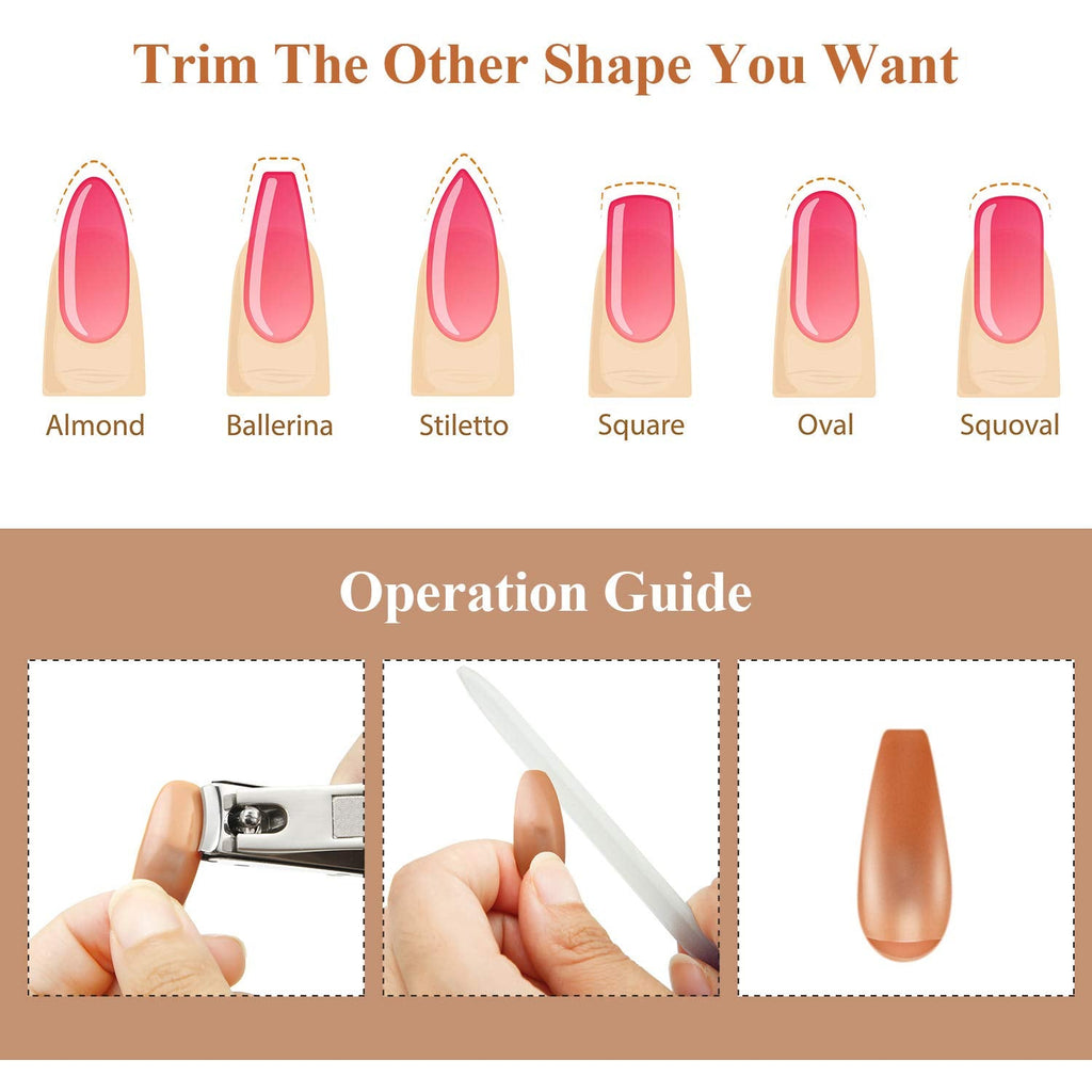 Full collection of 400 piece Blulu nail tip refill set