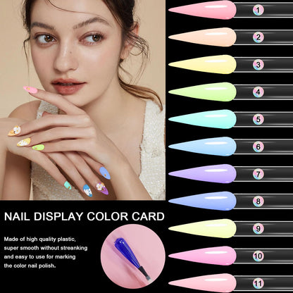 Metallic rings for organizing nail art display sticks