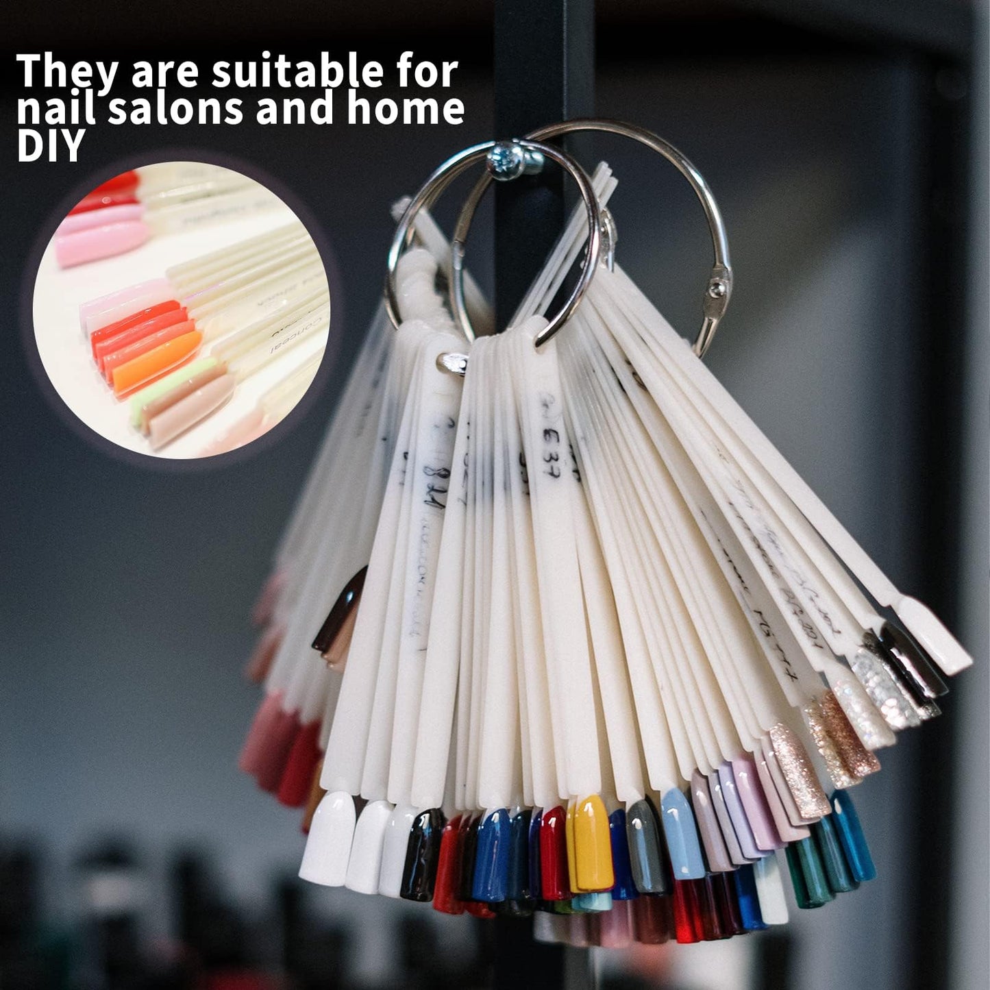 Professional nail salon color display sticks