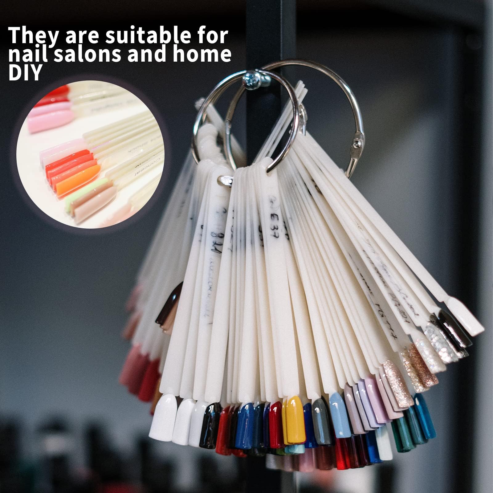 Professional nail salon color display sticks