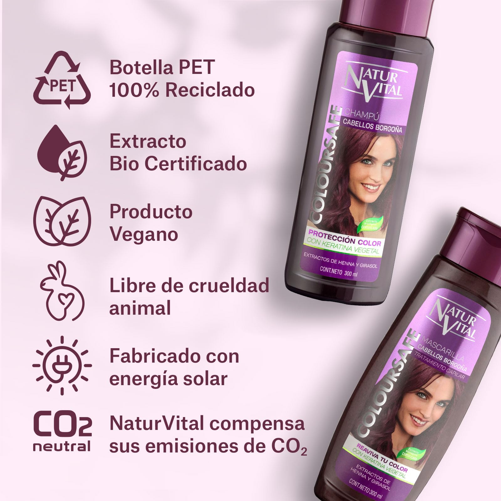 NaturVital paraben free hair mask for intense shine and root concealment
