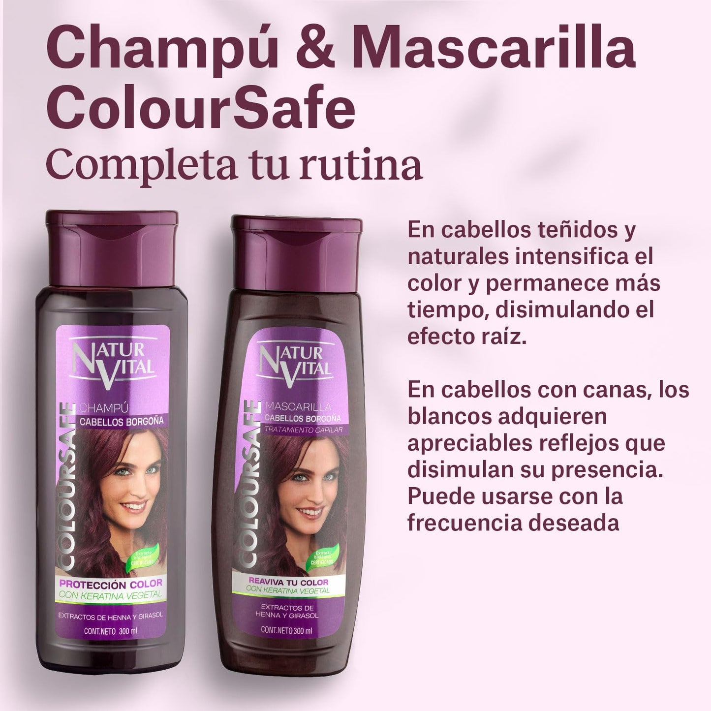 NaturVital coloursafe hair mask protecting against solar radiation damage