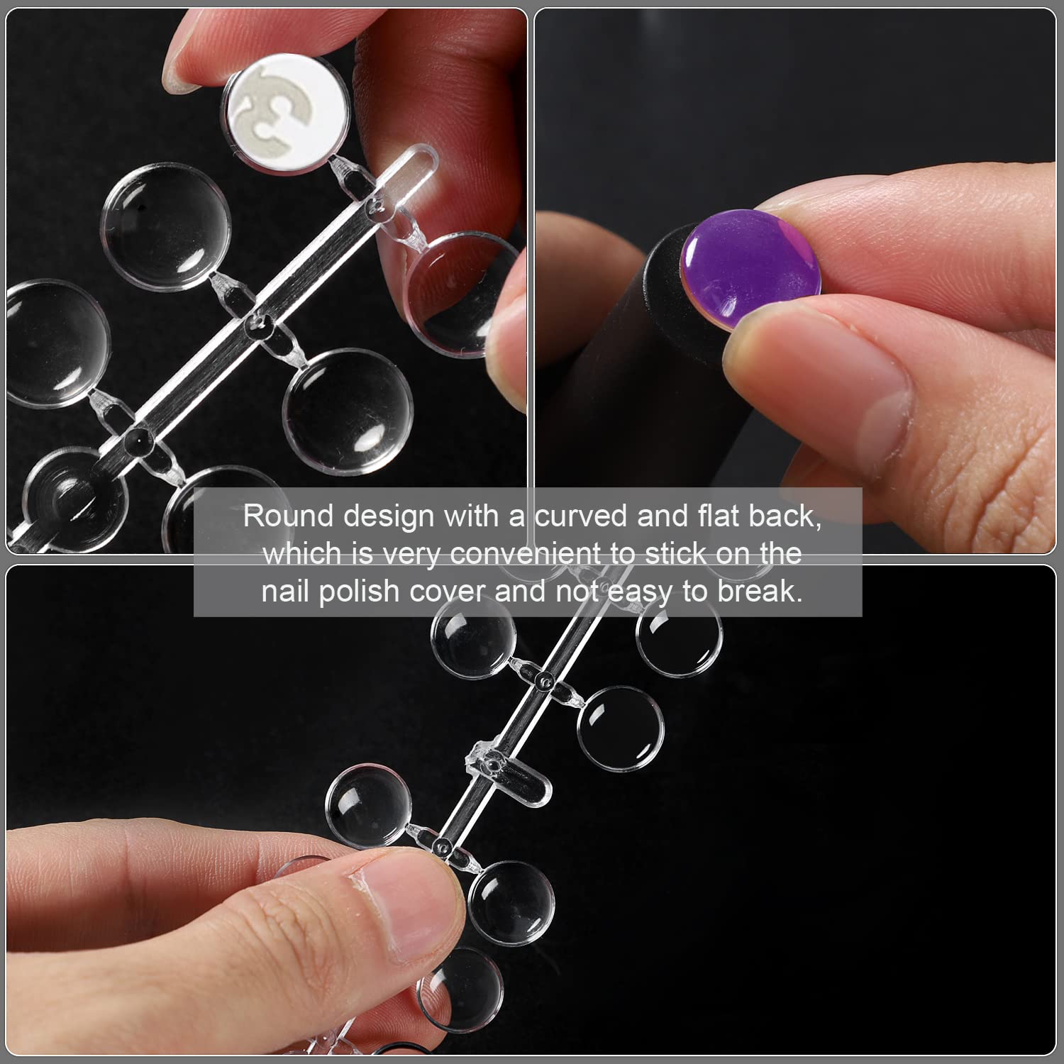 Clear plastic nail practice swatches for salon use