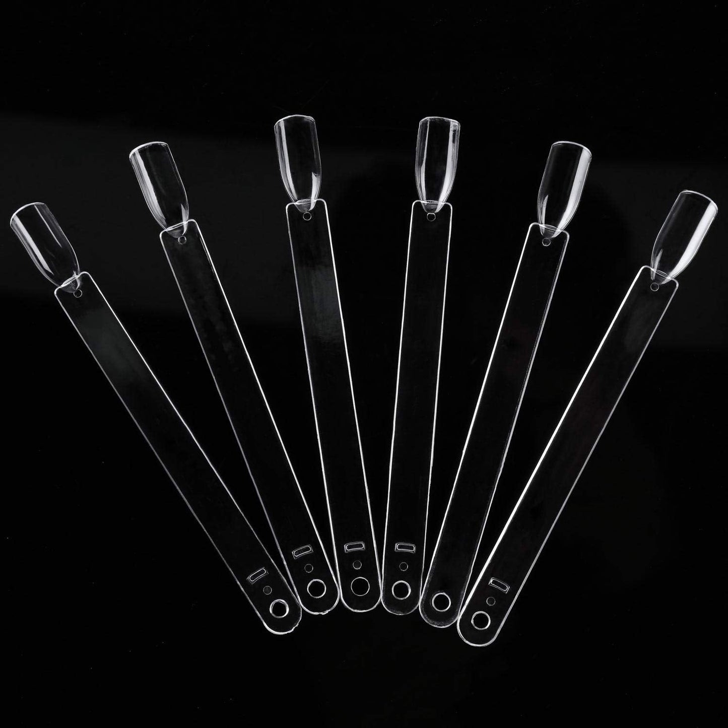Durable plastic nail art practice sticks for color testing
