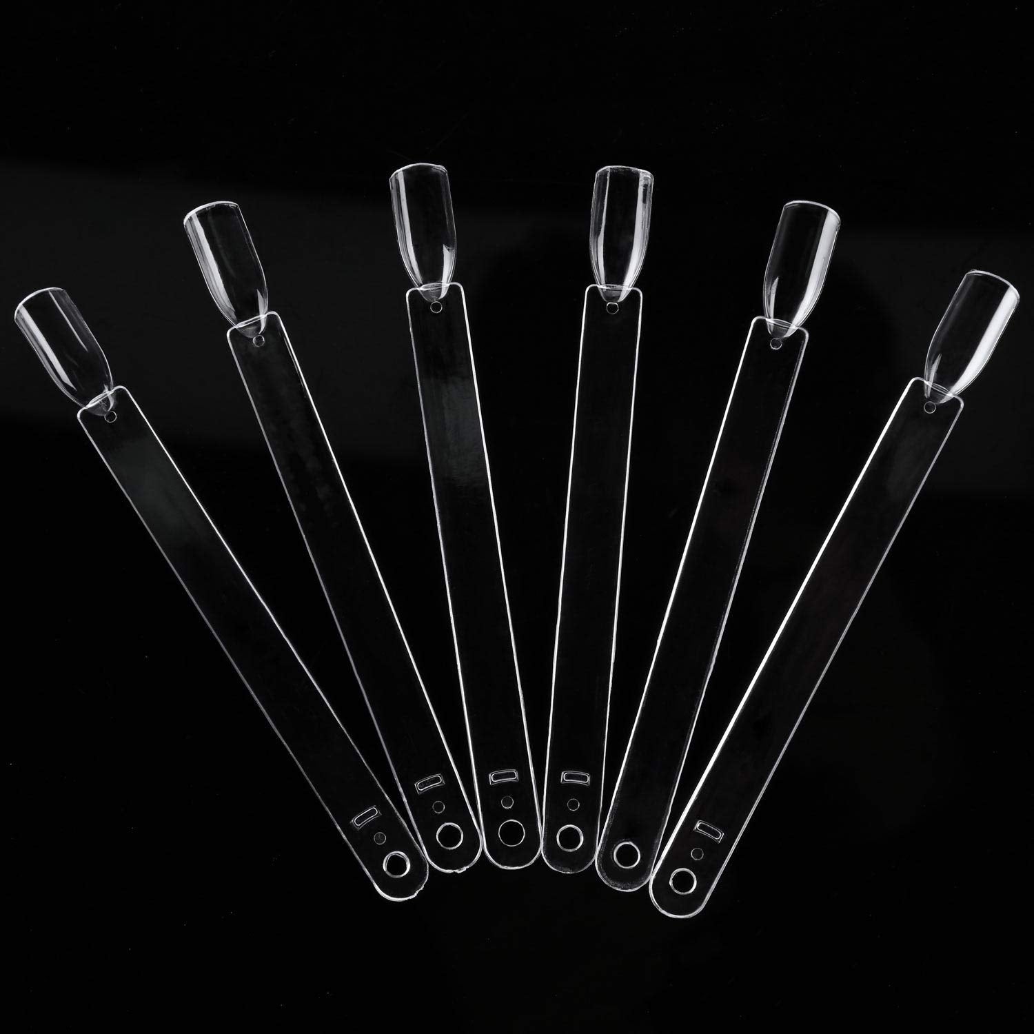 Durable plastic nail art practice sticks for color testing