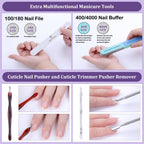 Sweet Trend nail extension kit components arranged