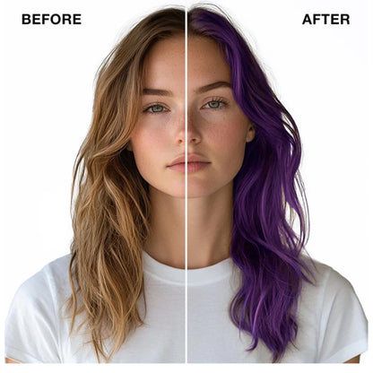 IGK semi permanent intense violet hair mask tube showing brand logo