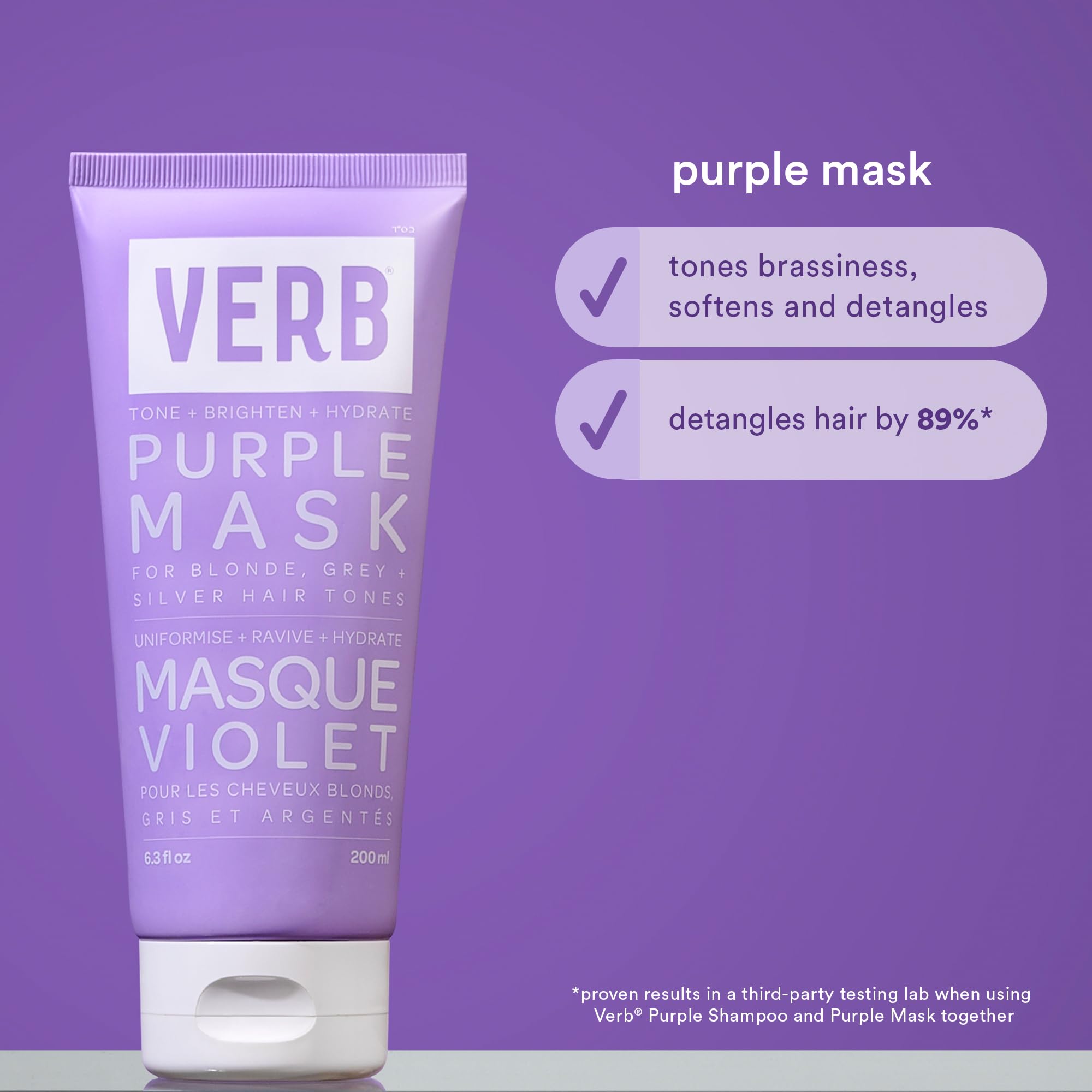 Verb Purple Toning Mask premium deep conditioning treatment packaging