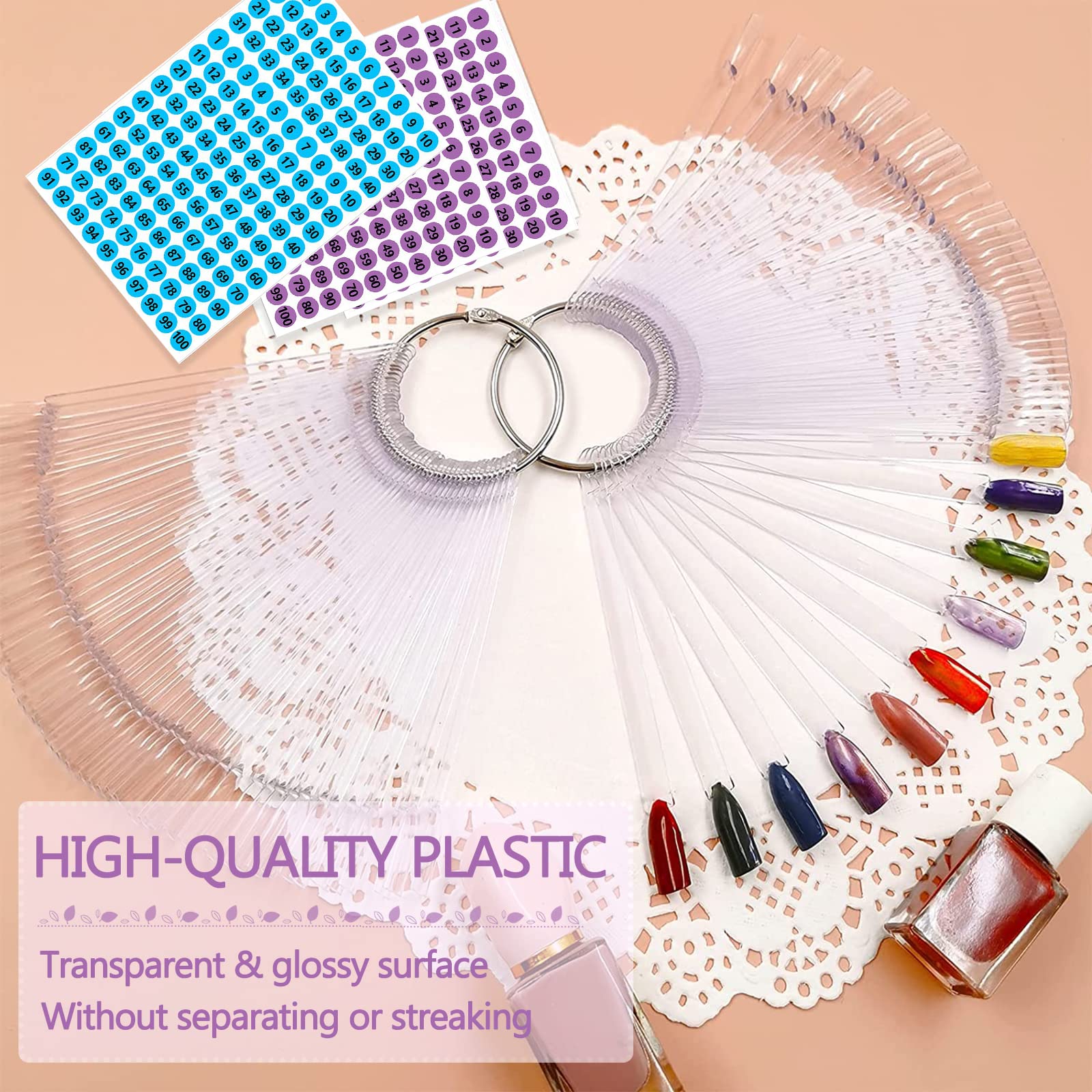 Professional nail polish color chart display tools
