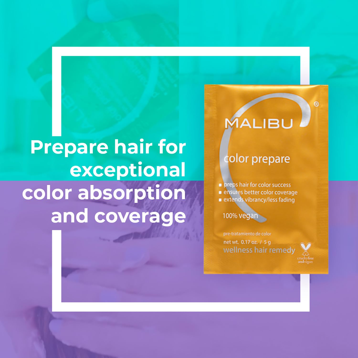 Authentic USA imported Malibu C color prepare single packet