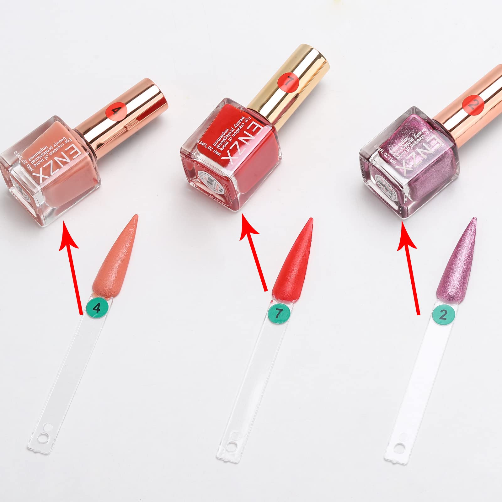 Demonstration of gel polish applied to Tbestmax swatch sticks