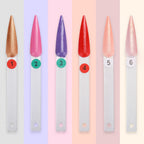 Transparent acrylic nail tips for professional manicure color display
