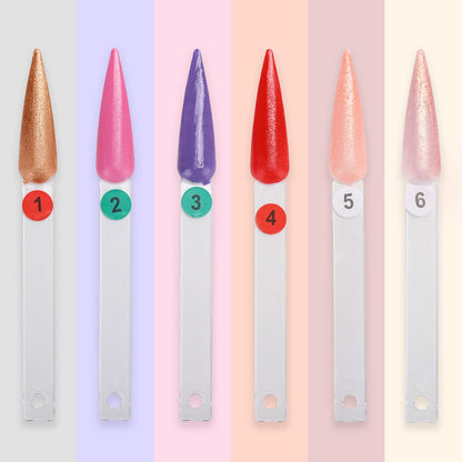 Transparent acrylic nail tips for professional manicure color display