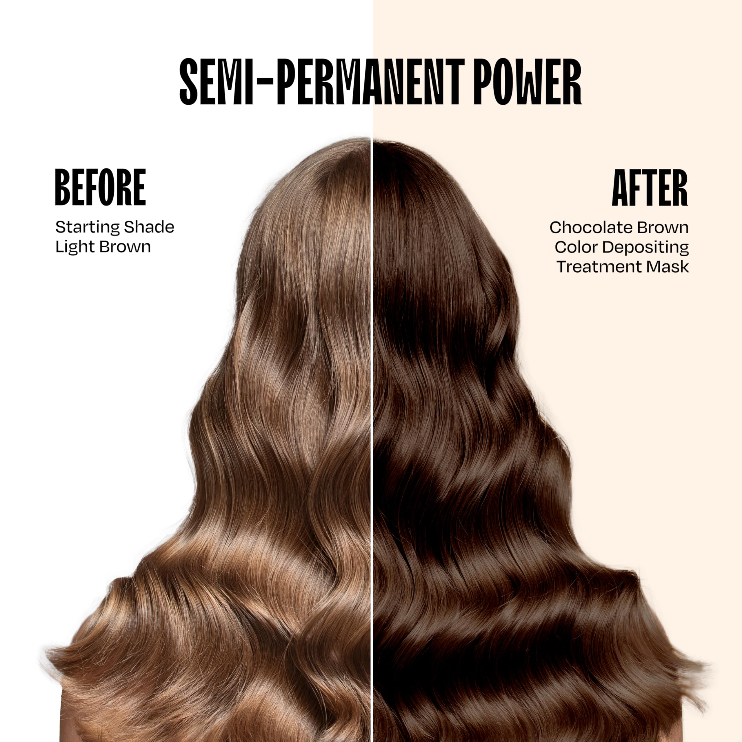 Overtone color depositing mask for brown hair texture and consistency