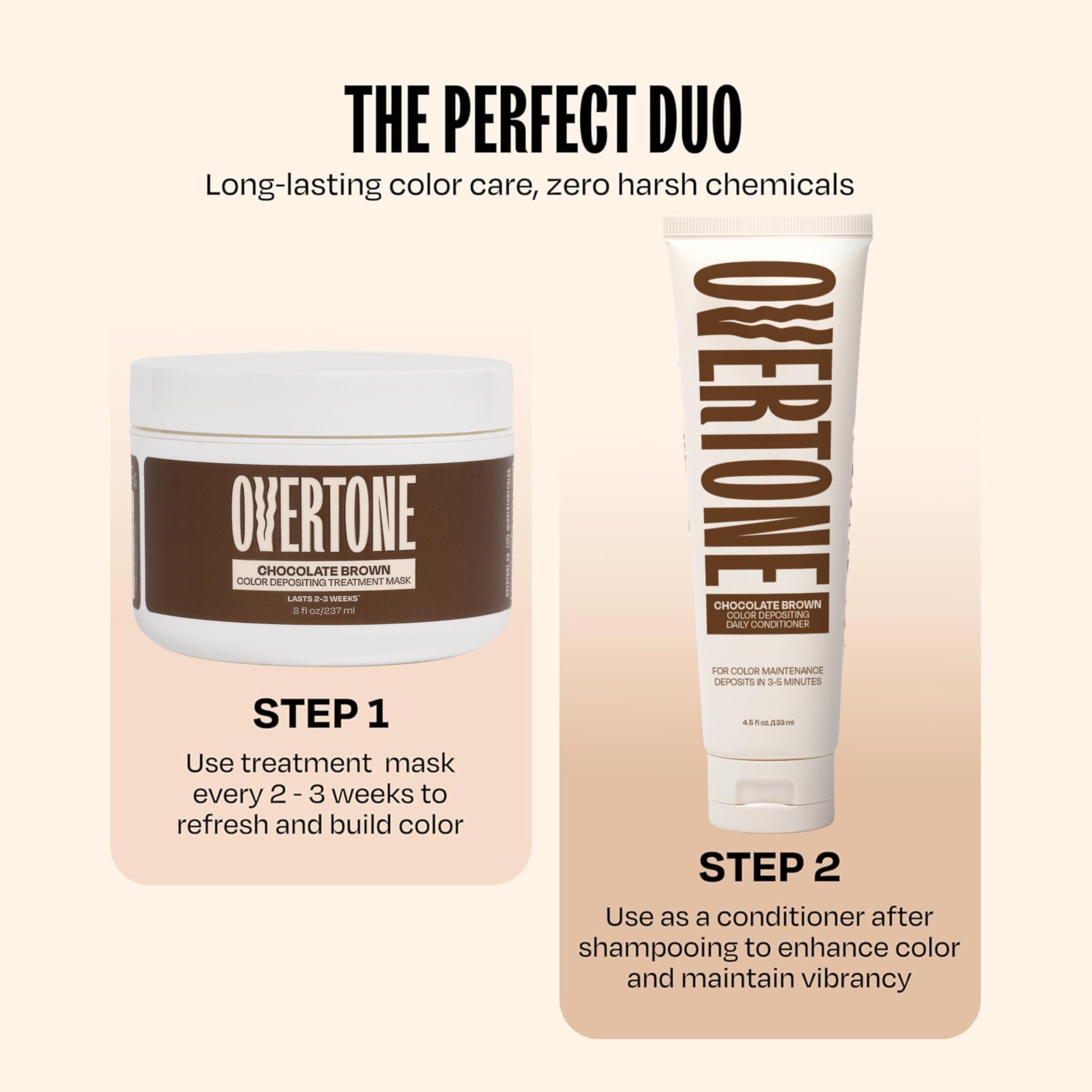 Overtone USA imported temporary hair color packaging labels and details