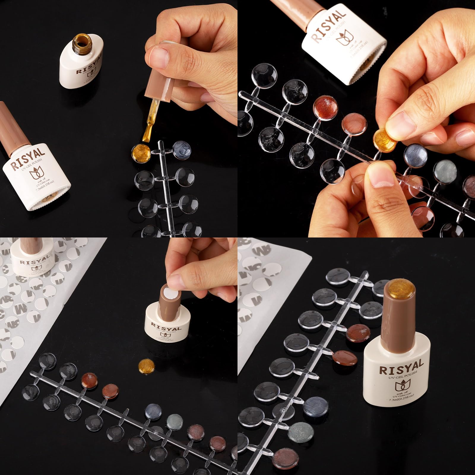 Tbestmax nail color display chart tips being used with adhesive